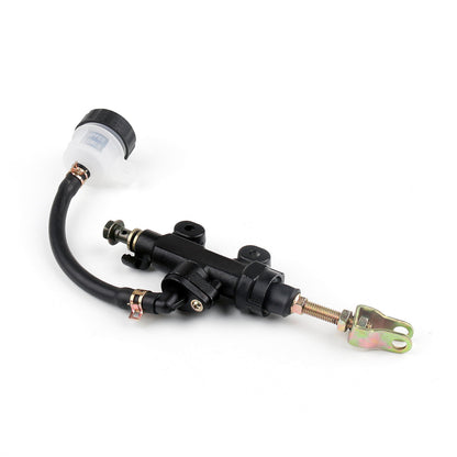 Moto Universal Rear Master Cylinder Hydraulic Brake Pump Fluid Reservoir BLK US
