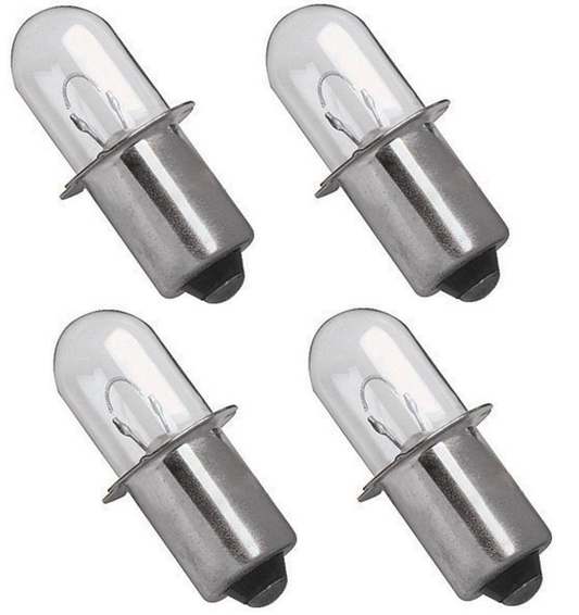 Solid Spare 18 VOLT Flashlight Replacement Xenon Bulbs for Ryobi P700 P703 FL1800 - 4 Pack