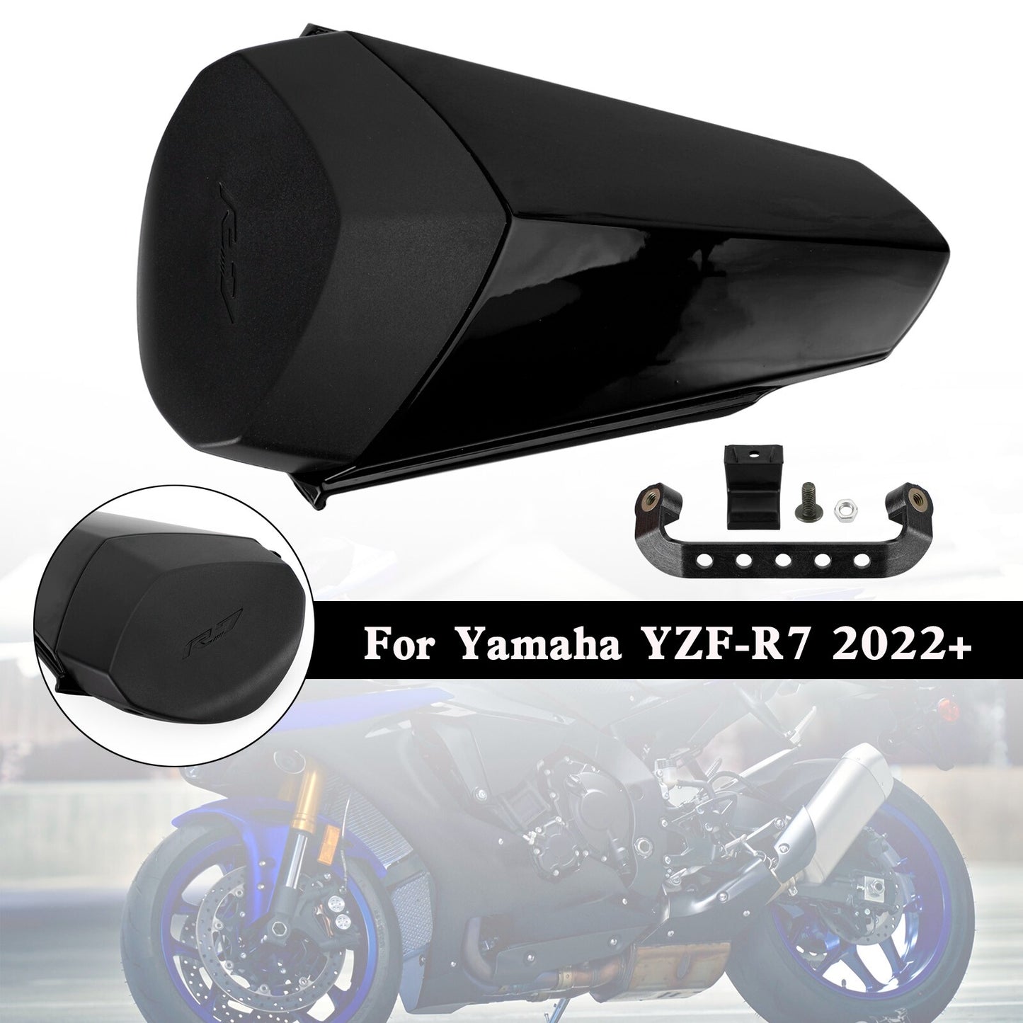 Tail Rear Seat Cover Fairing Cowl For YAMAHA YZF-R7 YZF R7 2022-2025 Black