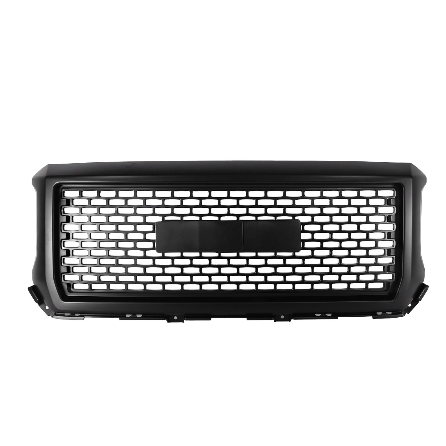 Front Upper Bumper Grille Matte Black For GMC Sierra 1500 2014 2015 Denali Style