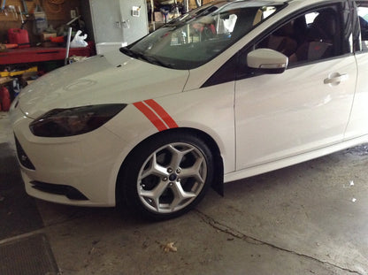 3" Dual Fender Stripe Hash Mark Stripe Decal Graphic Kit For Ford Focus