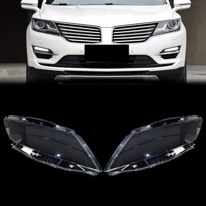 For 2014-2018 Lincoln MKC A Pair Front Headlight Headlamp Lens Shell Covers L+R