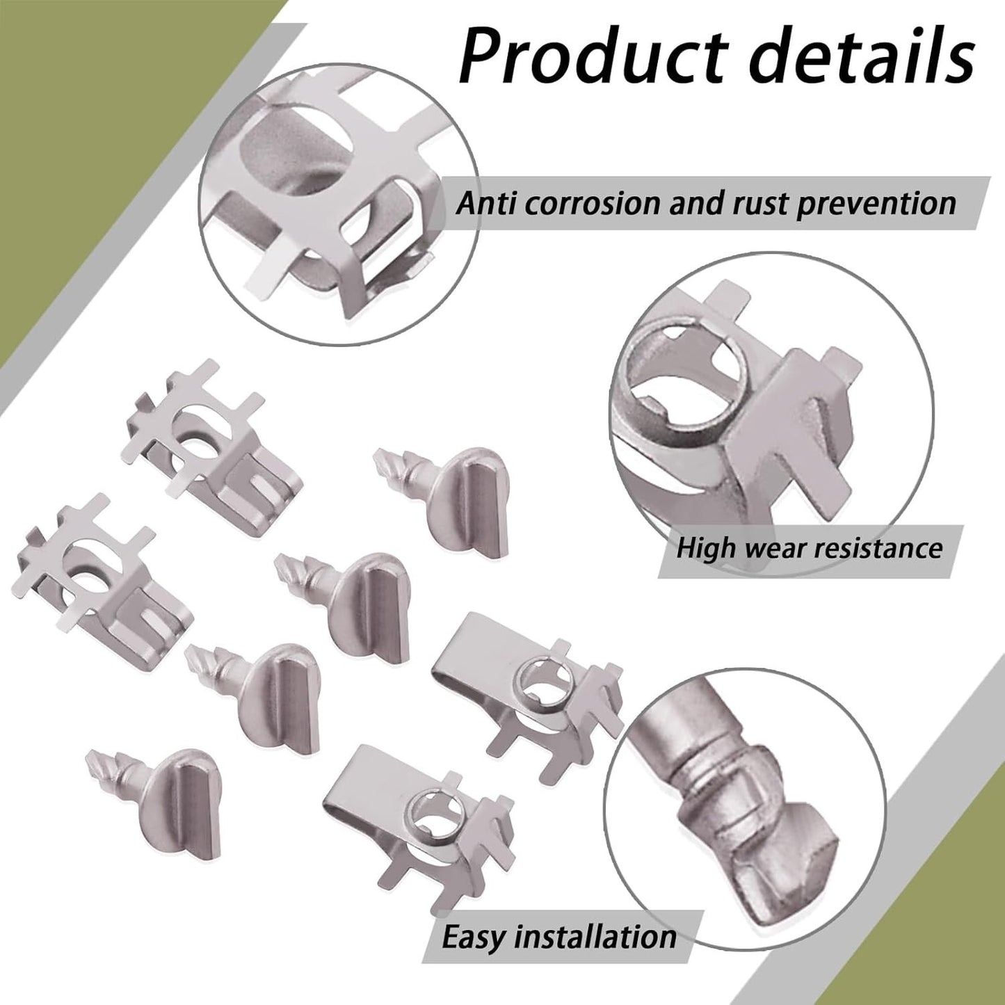 4X Shield Cover Retainer Thumb Pins & 4 Nuts for Ford F150 Edge Explorer Zinc US