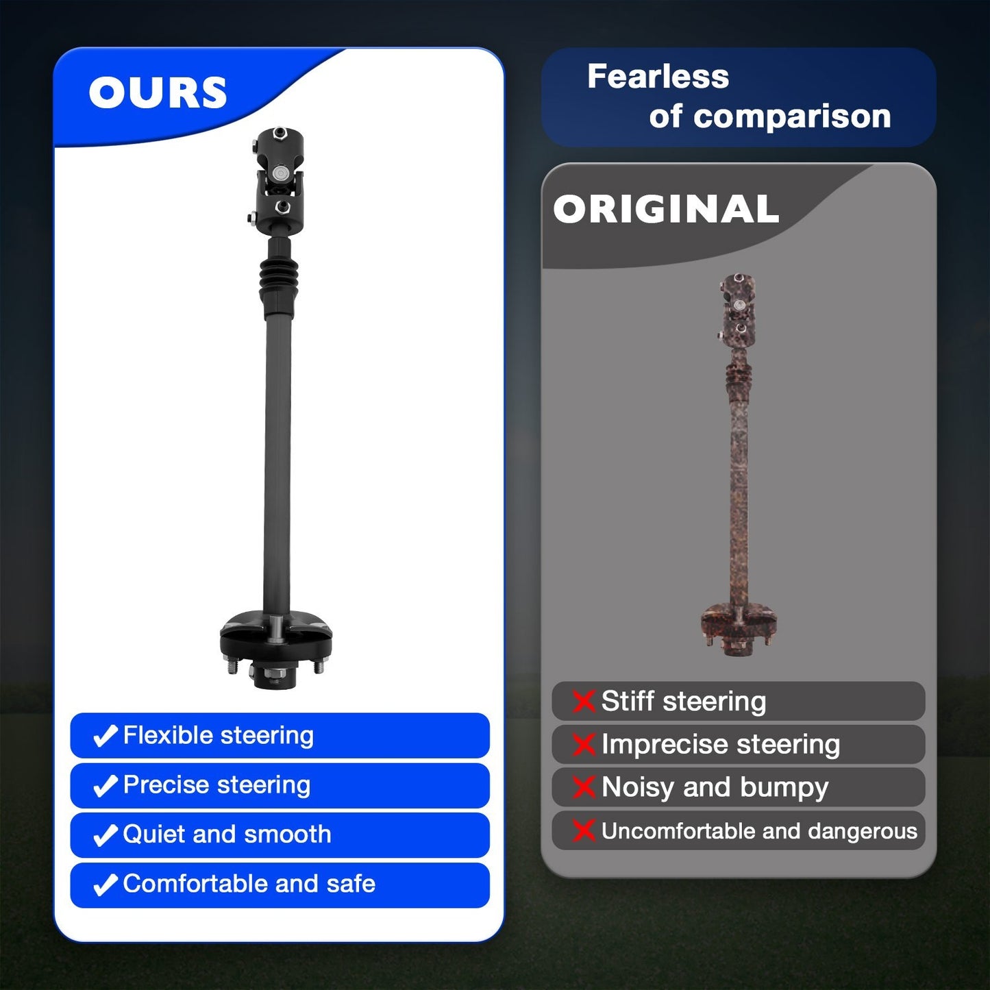 000936 Heavy Duty Telescopic Steering Shaft For 1991-94 Chevy GMC C/K 1500 2500