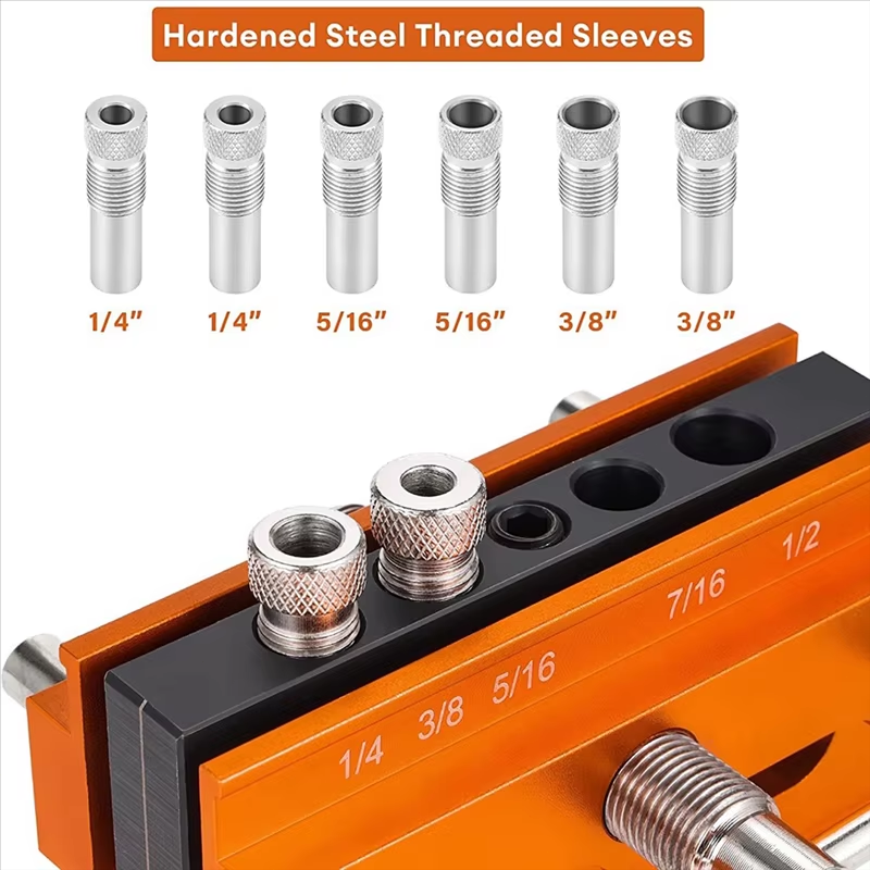 Self Centering Doweling Jig Kit Drill Jig for Straight Holes With 6 Drill Guide