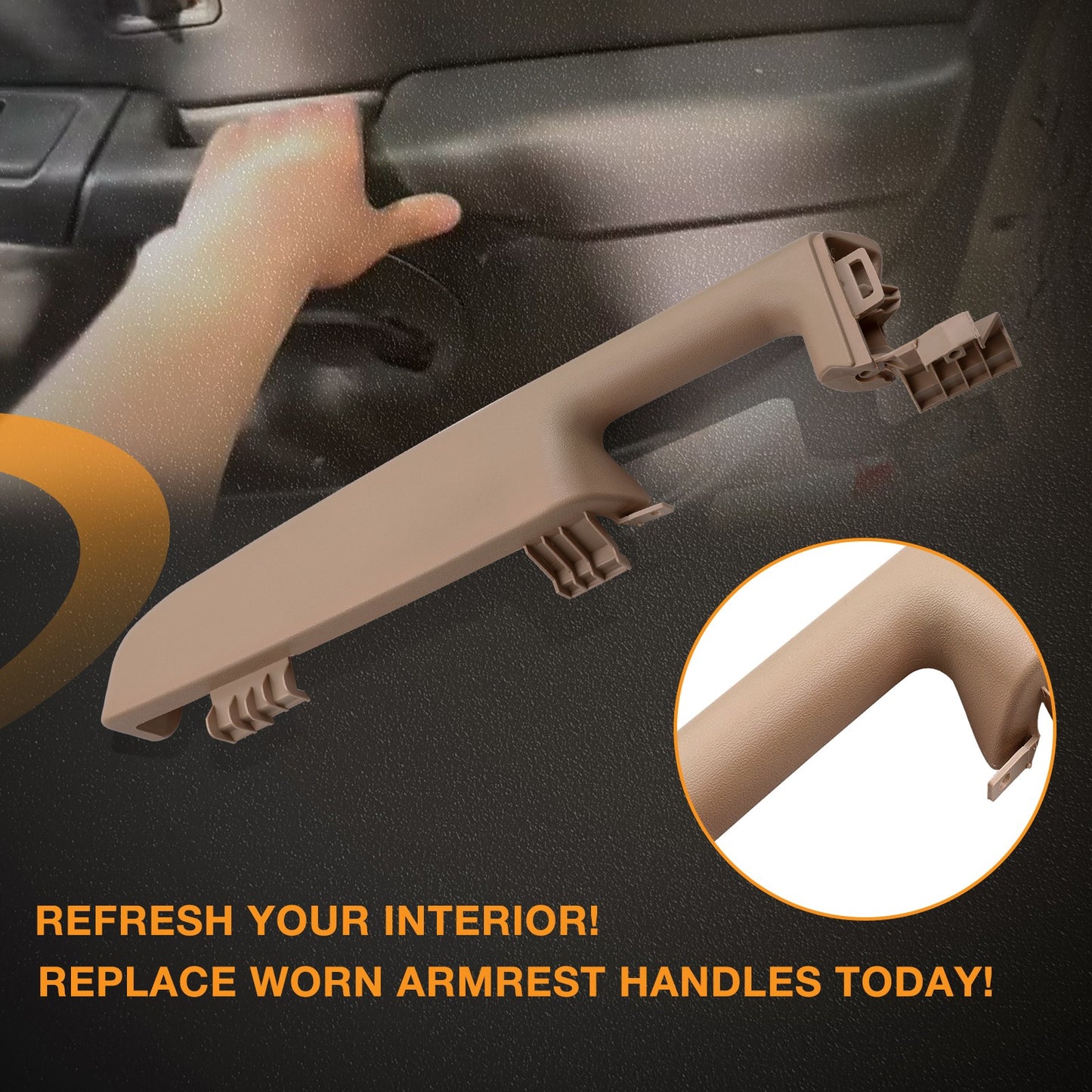 Beige Door Armrest Handle Driver Passenger Side Fit Chevy Suburban GMC 1999-2006