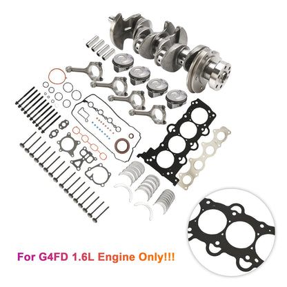 G4FD Engine Rebuild Overhaul Kit w/Crankshaft & Connecting Rod for Hyundai 1.6L