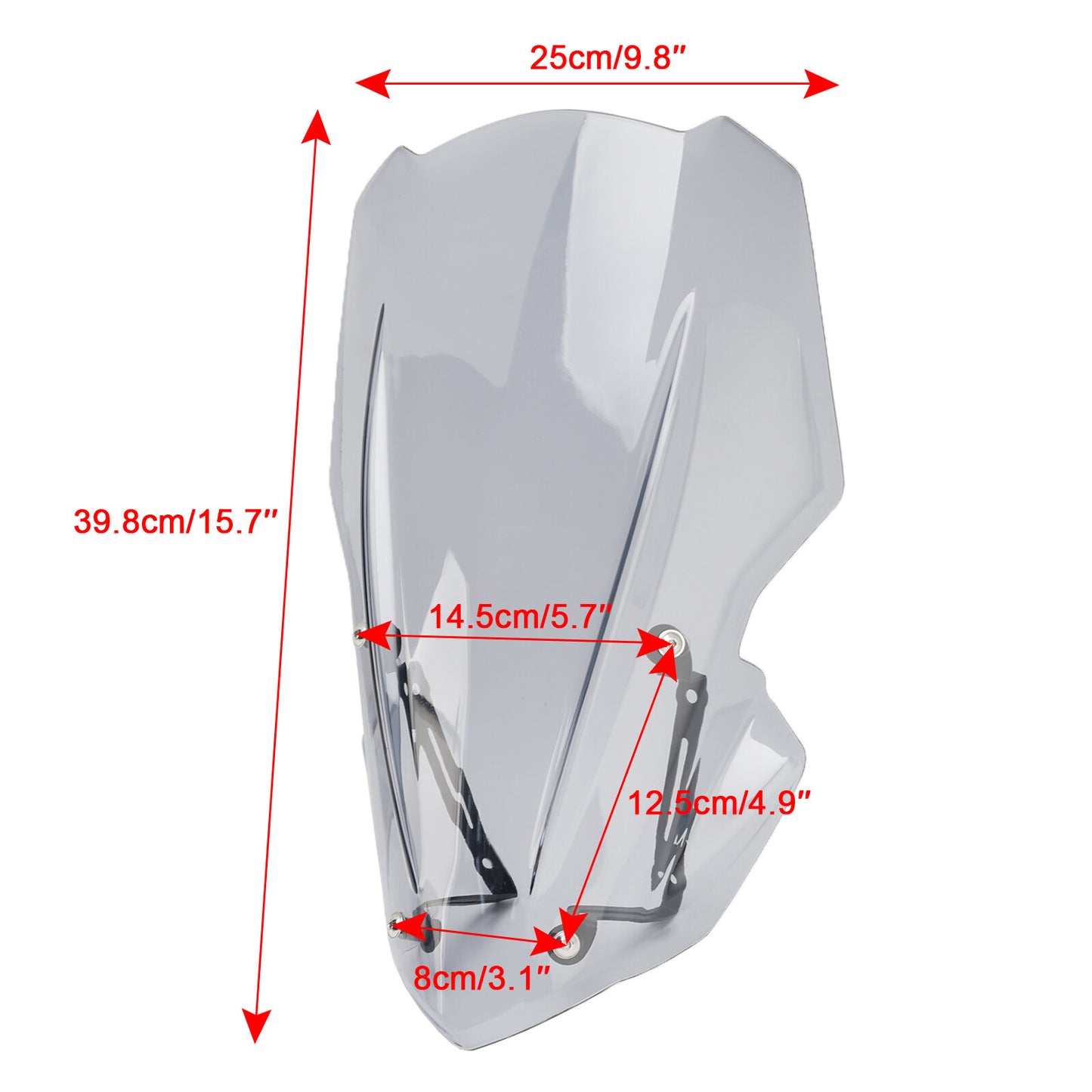 Windscreen Windshield Screen with Bracket For Kawasaki Z900 2017-2018 Clear