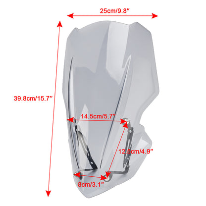 Windscreen Windshield Screen with Bracket For Kawasaki Z900 2017-2018 Clear