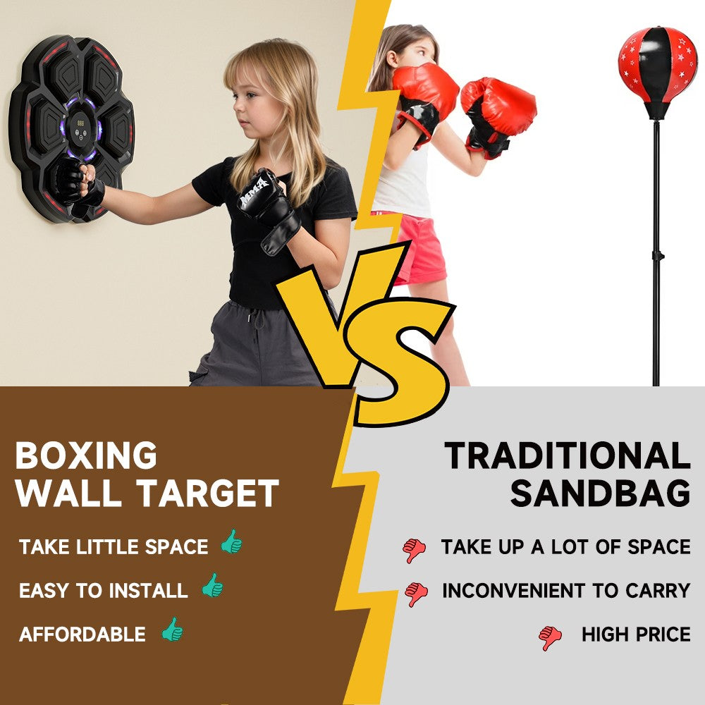 Bluetooth Smart Boxing Machine for Adults & Kids – Wall-Mounted Reflex Training