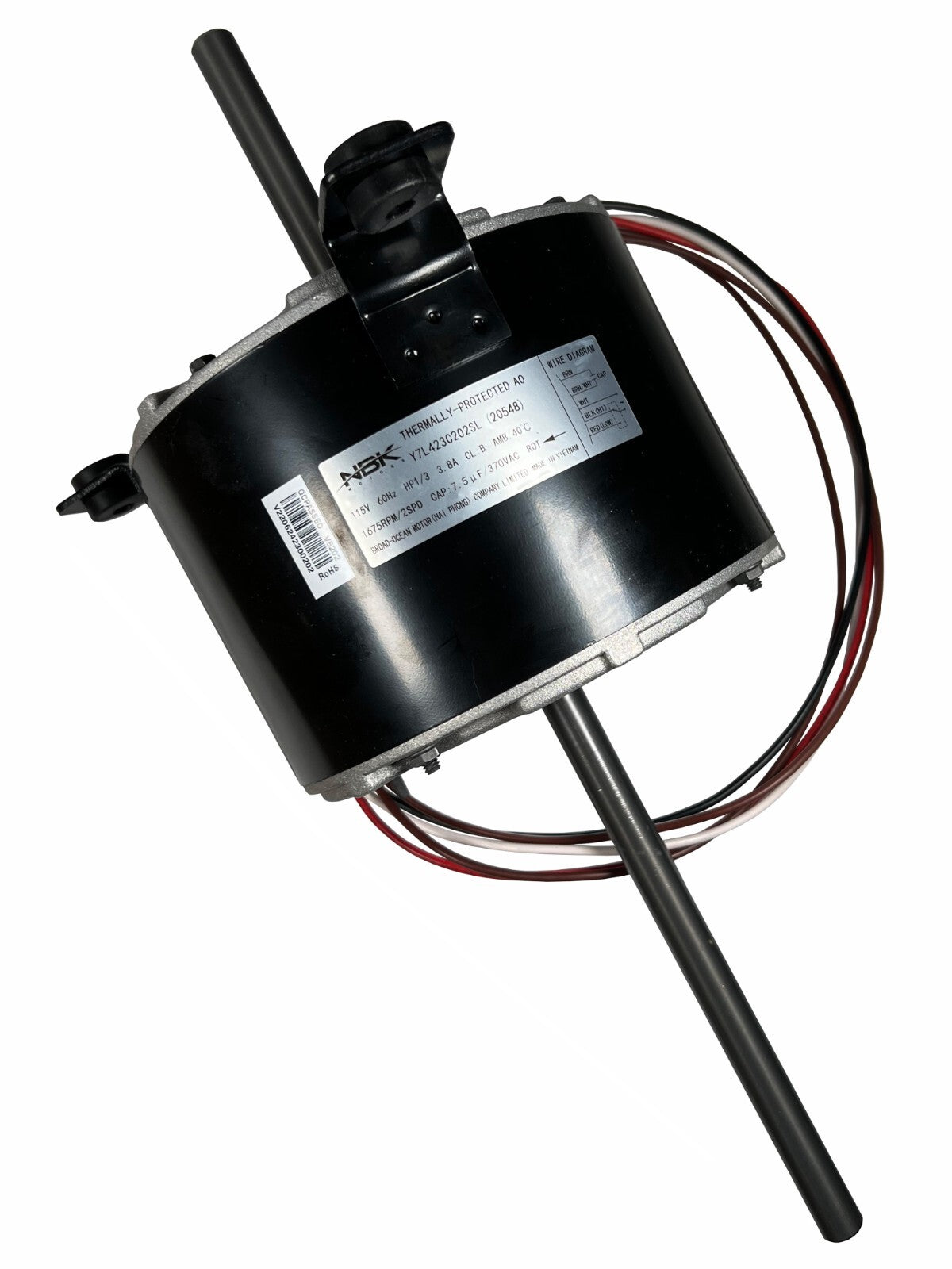 Solid Spare A/C Fan Motor 115V 2 Speed Replaces Century ORV4539 1468A3049 1468A304