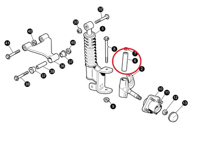 King Pin Tube For Ezgo RXV Golf Cart 2009-Up Replaces 614034