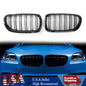 Gloss Black Front Kidney Grille Fit BMW 5 Series F11 F10 2010-2016 Dual Slats