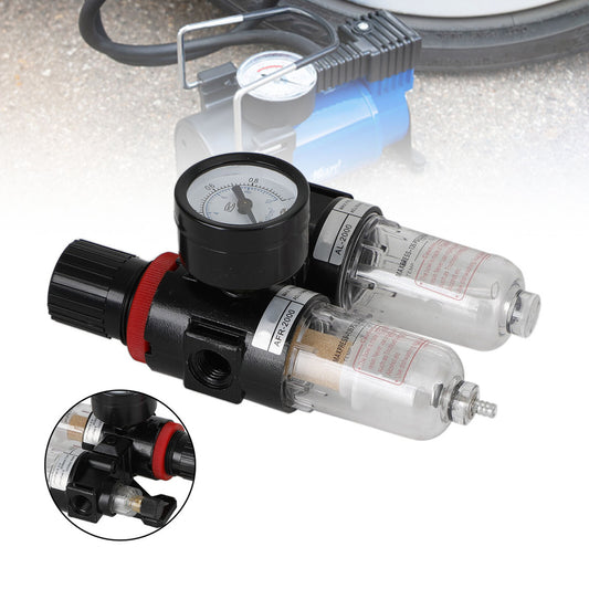 ??1/4" Air Pressure Regulator Compressor Oil/Water Separator Filter With Gauge