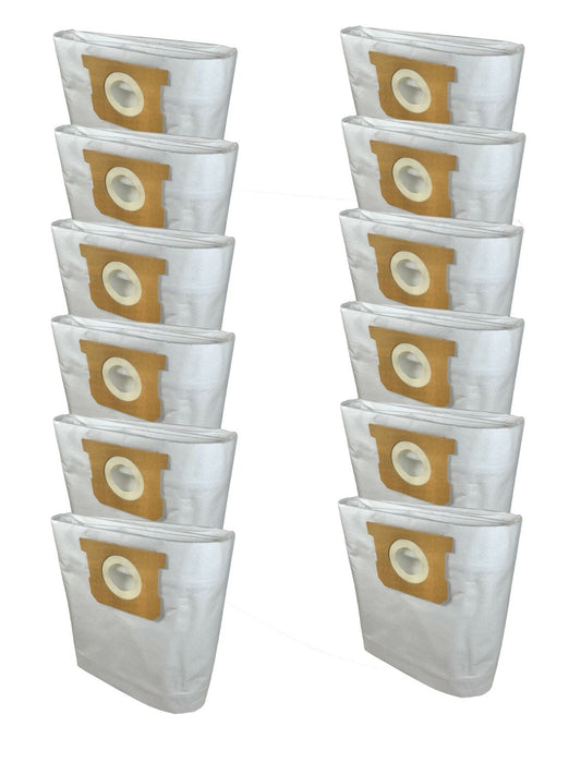 Solid Spare HEPA Filter Bags for Shop Vac 5 6 8 Gallon 90661 Deluxe Filtration 12 PACK