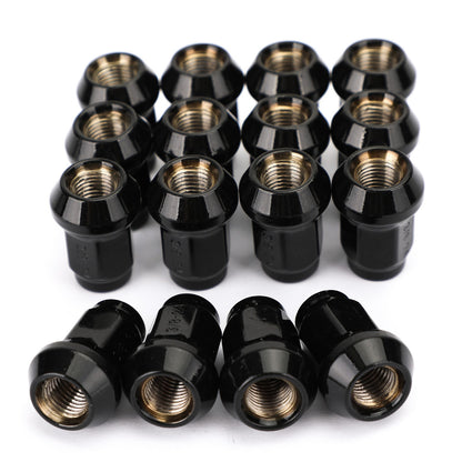 16 Pack 3/8"-24 Tapered Lug Nuts Black For Polaris Ranger 700 Rzr 900xp 800 570