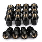16 Pack 3/8"-24 Tapered Lug Nuts Black For Polaris Ranger 700 Rzr 900xp 800 570
