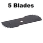 Solid Spare (5) Edger Blade 7 3/4" x 2 3/4" for Black & Decker LE750 Edge Hog 243801-00