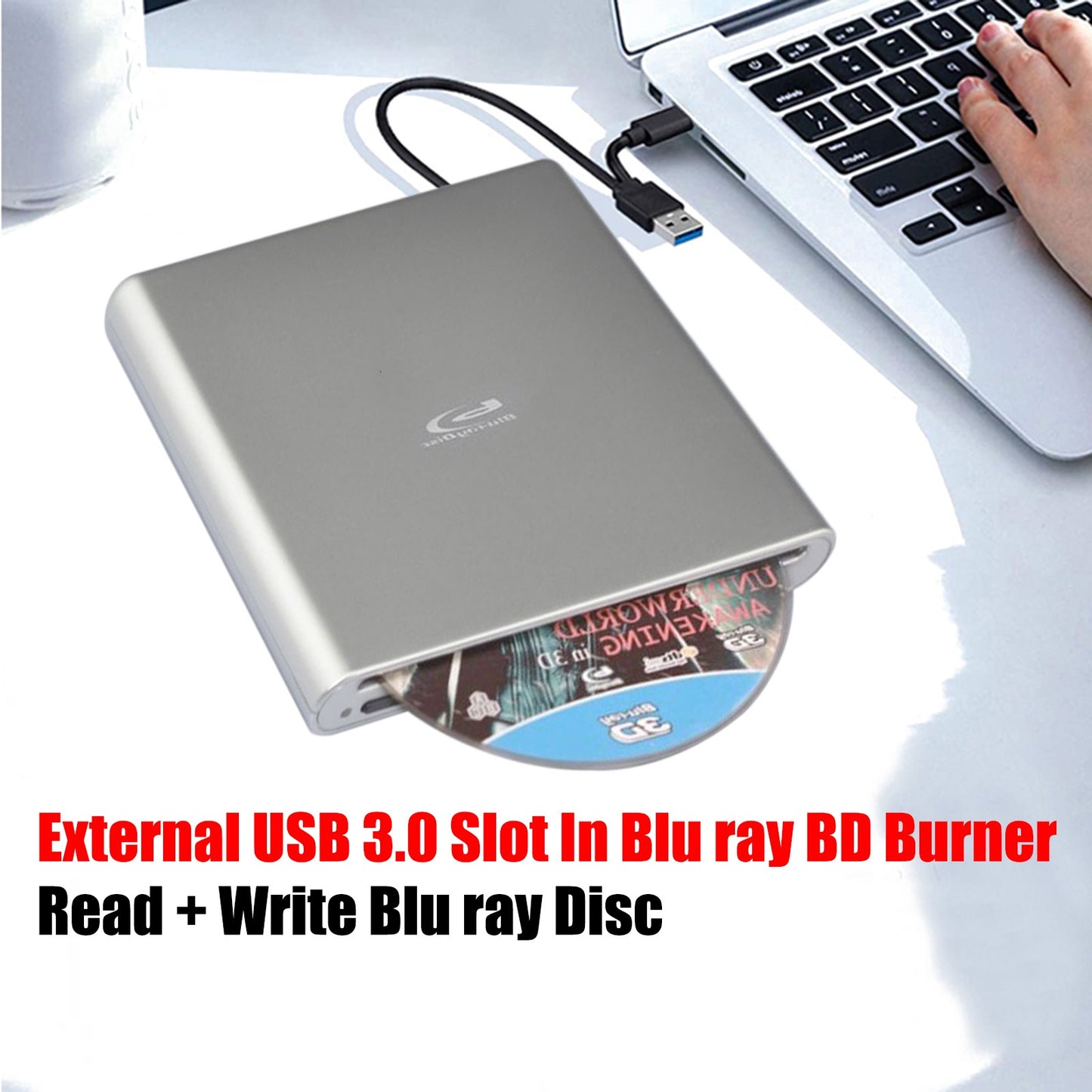 ??Player USB External BD-R BD DVD CD RW Disc Writer Laptop Movie Player