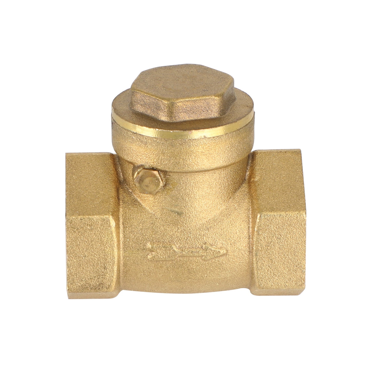 3/4" Female Thread Brass Horizontal DN20 One-Way Non-Return Swing Check Valve.