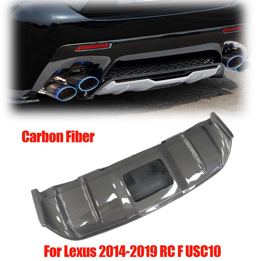 For Lexus 2014 2015-2018 2019 RC F USC10 Carbon Fiber Rear bumper Lower Diffuser