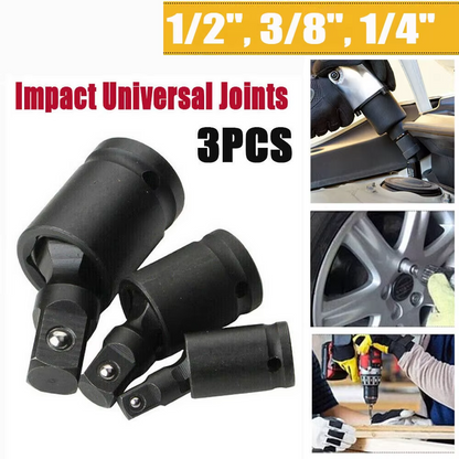 Universal Impact Socket JOINT 3/8" 1/2" 1/4" Drive Wobble Swivel Extension US