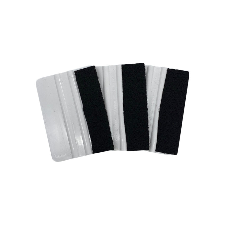 (3) 4" Felt Edge Vinyl 3M Wrap Application Squeegee Tools - FREE SHIPPING