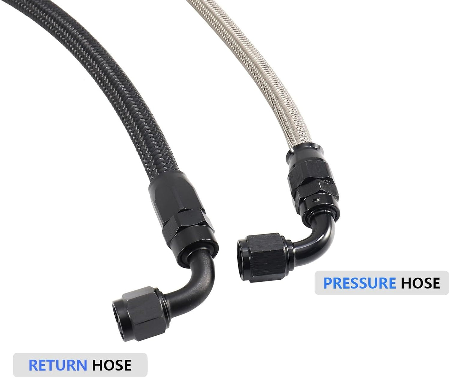 Universal 6AN Power Steering Pump Hose Kit For GM LS Swap Pressure Return Line