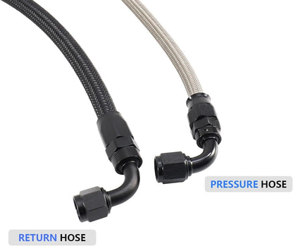 Universal 6AN Power Steering Pump Hose Kit For GM LS Swap Pressure Return Line