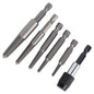 6Pcs Stud Screw Extractor Remover 1/4 Inch Hex Shank Damaged Bolt Drill Bit Tool
