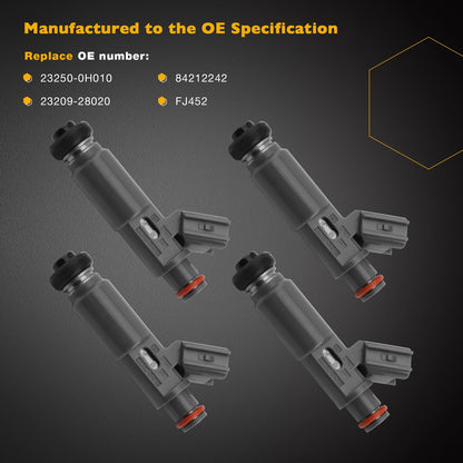4x Fuel Injector Set For 2002-03 Toyota Solara Camry Highlander Rav4 23250-0H010