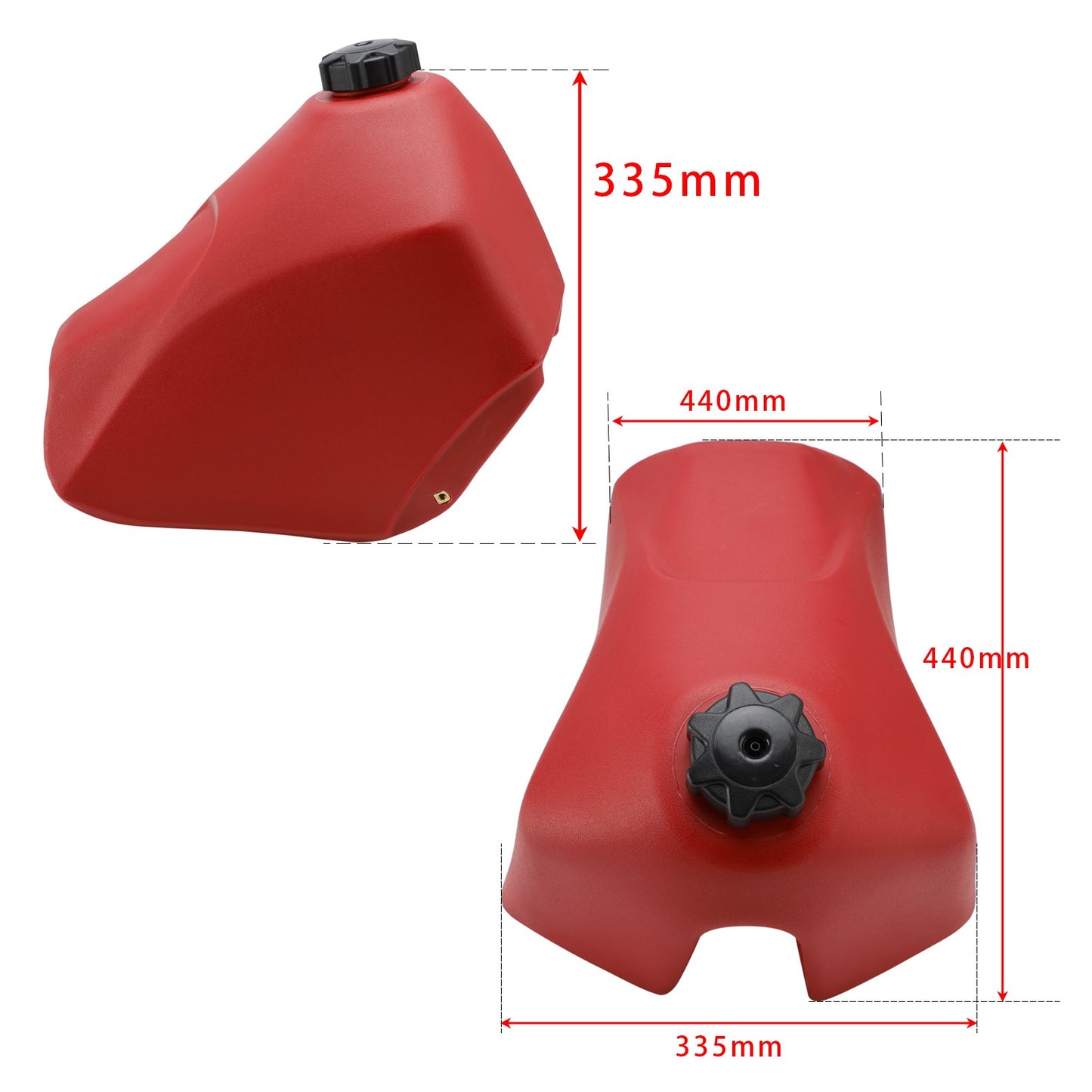 Oversized 3.2 Gallon Fuel Gas Tank Red For Kawasaki KLR250 KLR 250 1985-2005 04