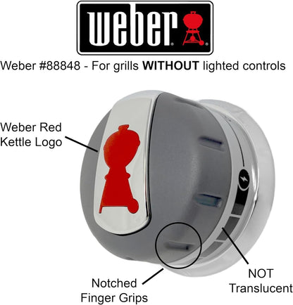 Solid Spare (3) Weber Genesis Knob Kit 88848