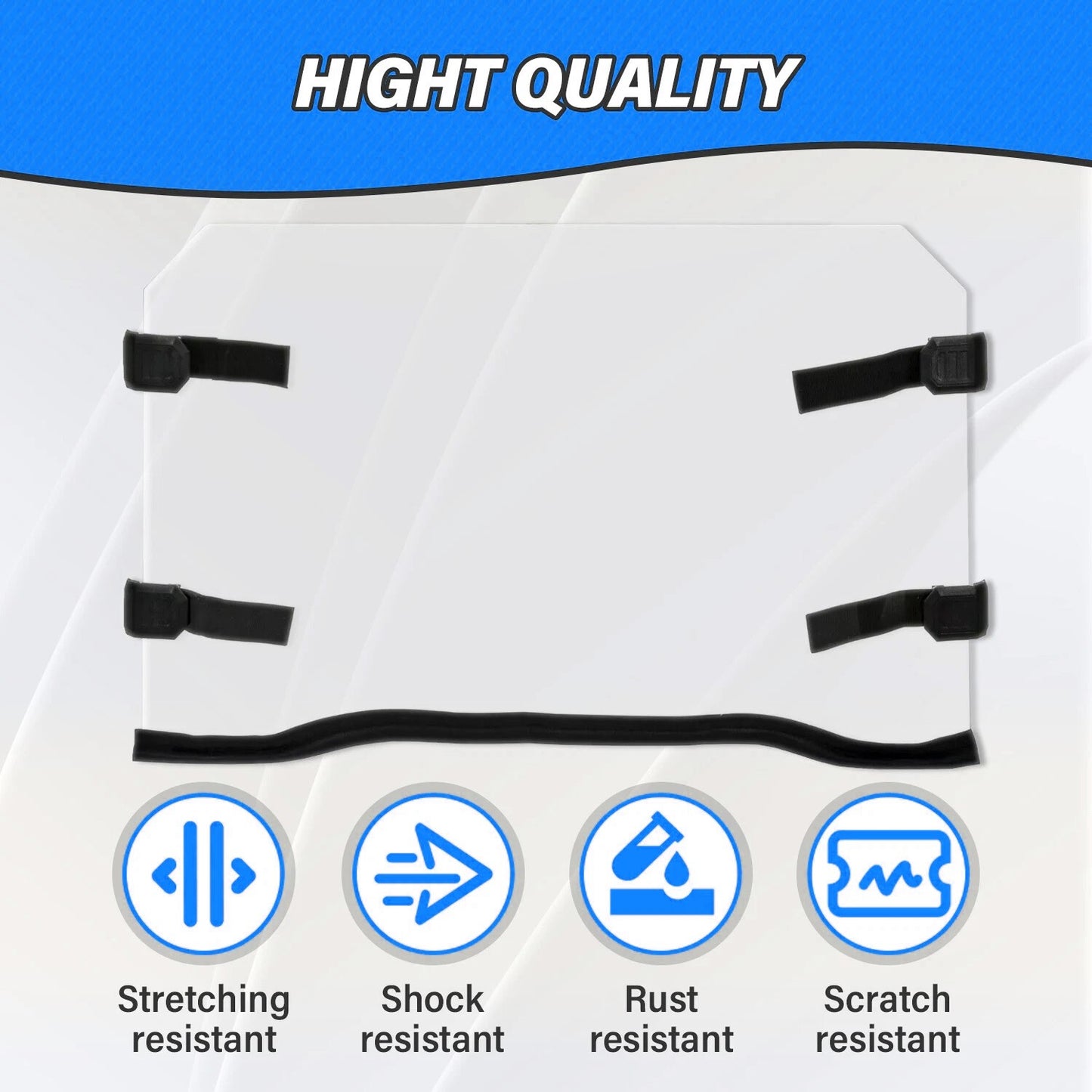 Solid Spare Full Windshield For Polaris RZR 900 1000 Turbo 2014-2021 w assembly fitting sets