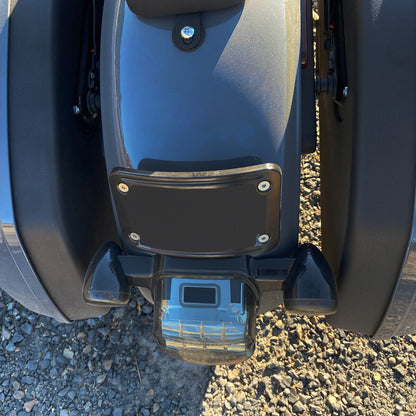 Solid Spare Curved Laydown License Plate Mount Bracket Frame For Harley Softail Dyna, Steel