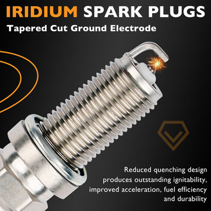 4X Ignition Coils & Iridium Spark Plug Pack For 09-13 Kia Sorento Hyundai Tucson