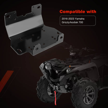 101275 Winch Plow Mount Bracket Plate Kit For 2016-23 Yamaha Grizzly Kodiak 700