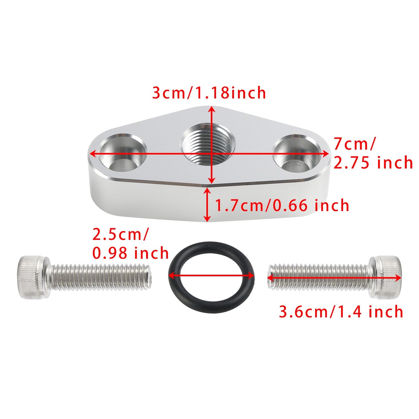 2 Pack Oil Pressure Sensor Adapter Plate M16 x 1.5 551623 For Chevy LS