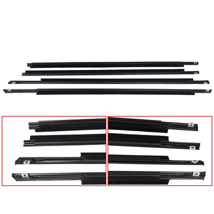 4Pcs New Front Rear Door Belt Moulding Weatherstrips For 2004-2009 Toyota Prius