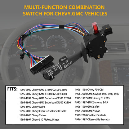Turn Signal Windshield Wiper Hazard Cruise Switch for Chevy Tahoe S10 GMC C1500