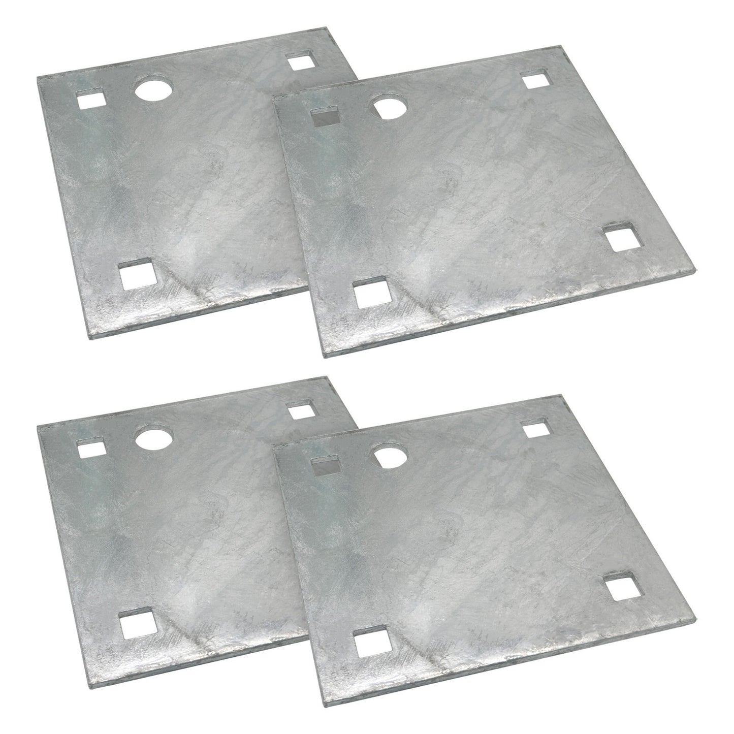 Stationary & Floating Dock Backer Plates 5"x5" Heavy-Duty Galvanized Steel (4)