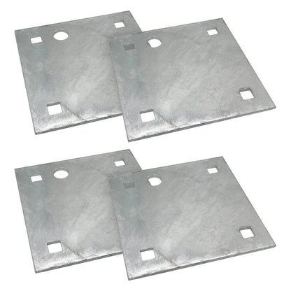 Stationary & Floating Dock Backer Plates 5"x5" Heavy-Duty Galvanized Steel (4)