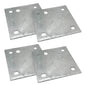 Stationary & Floating Dock Backer Plates 5"x5" Heavy-Duty Galvanized Steel (4)