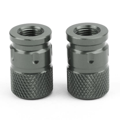 2pcs CNC Anti-Thief Tire Valve Stem Caps For Car Truck Bike Motorcycle