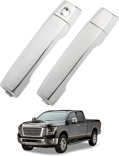 Exterior Door Handle Front Left & Right Side For 2004-2015 Nissan Titan INFINITI