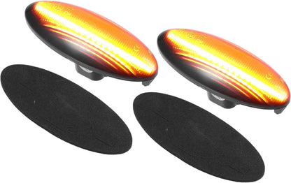 For Toyota Yaris Hatchback XP90 Black Lens Amber LED Signal Side Marker Lights