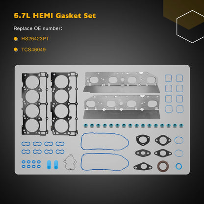Non MDS Lifter Cam Camshaft Head Gasket for 09-15 Dodge Ram 1500 Aspen 5.7 Hemi
