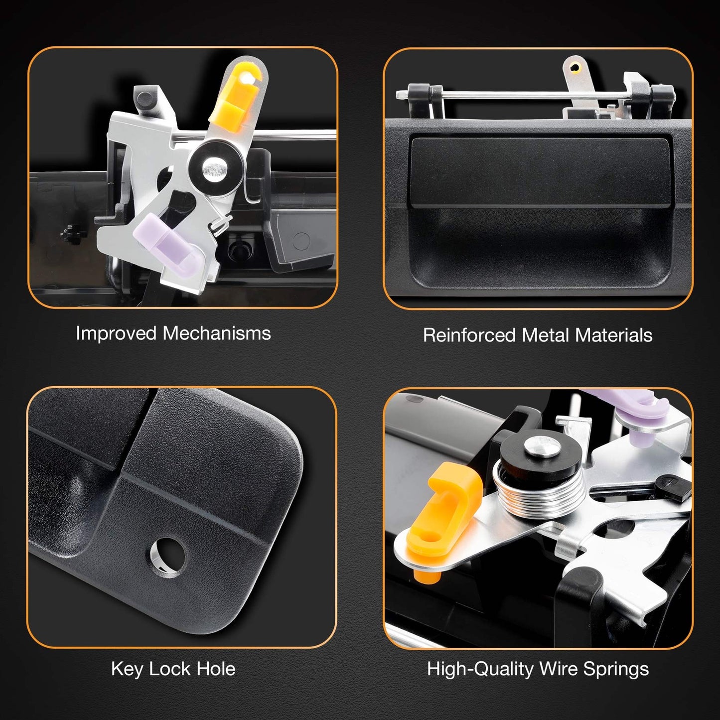 Metal Tailgate Handle w/ Lock & Camera Accessories Kit For 2007-13 Toyota Tundra