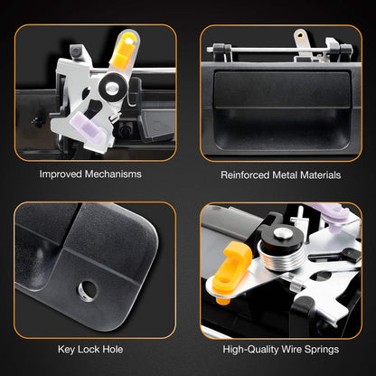 Metal Tailgate Handle w/ Lock & Camera Accessories Kit For 2007-13 Toyota Tundra