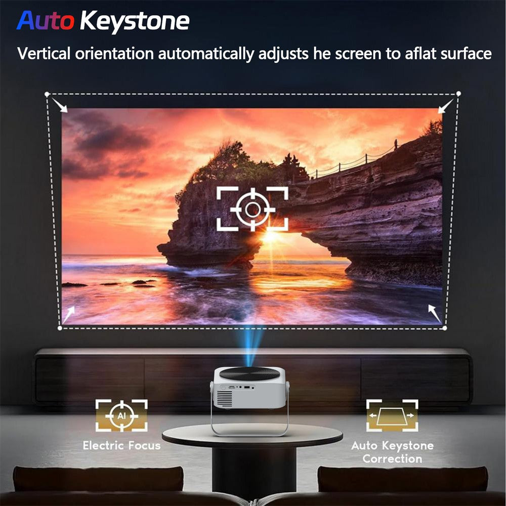 Ultra Smart WiFi PTZ Projector Mini Projector Auto Focus & Keystone Portable 4K